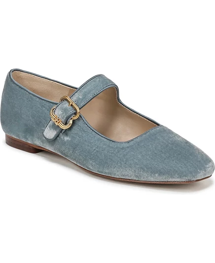 Женские балетки Sam Edelman Michaela, бархат, лазурные