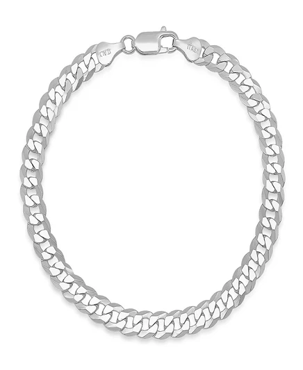 Унисекс браслет Steeltime из серебра 925, кубинское плетение