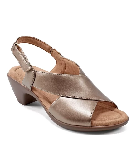  Женские босоножки Chantal с открытым носком и ремешками на блочном каблуке bronze leather