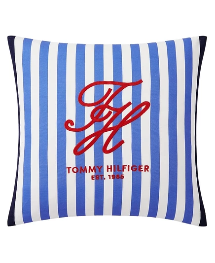 Декоративная подушка из хлопка в полоску Tommy Hilfiger Beachfront, 20 x 20 дюймов, синяя