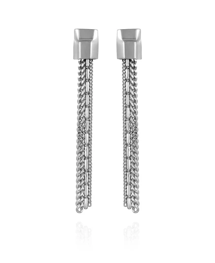 Висячие серьги-капли Vince Camuto со смешанной серебристой цепочкой и линейной кисточкой