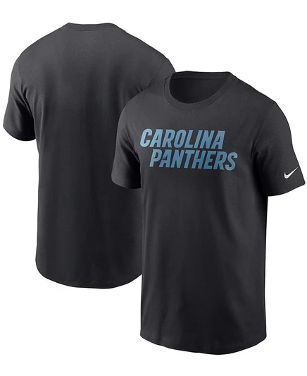 Мужская черная футболка с надписью Carolina Panthers Team black
