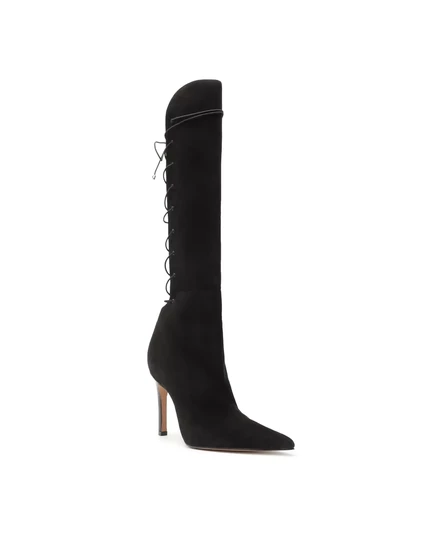 Женские сапоги Gwen от Schutz до колен с острым носком deep black