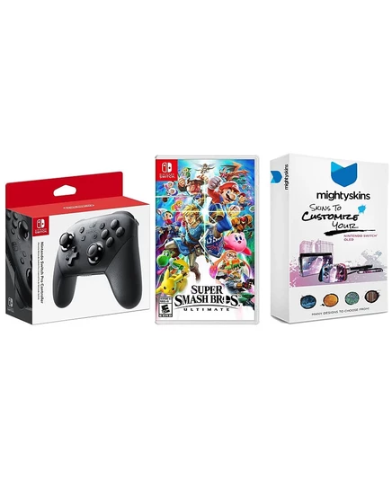 Набор Nintendo Switch: Smash Ultimate и Pro‑контроллер, черный