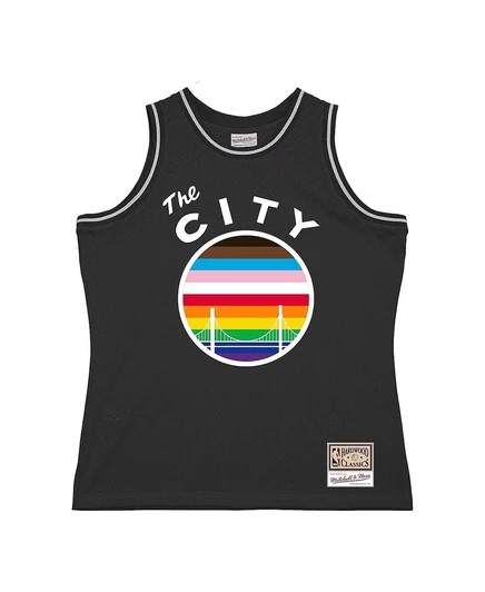 Мужская майка Mitchell & Ness Golden State Warriors Pride, черная
