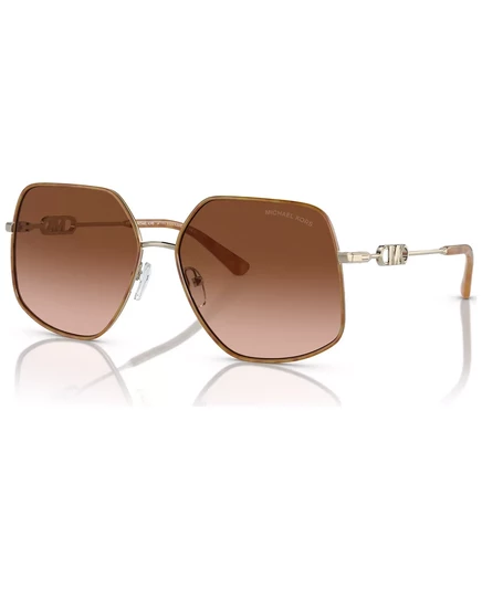  Женские солнцезащитные очки Empire Butterfly light gold-tone, amber tortoise