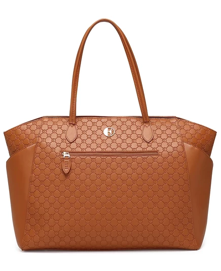 Дорожная сумка ELLE Compass 14″ монограммная, коричневая