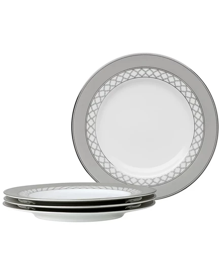 Набор салатных тарелок Noritake Eternal Palace, 21 см, серебристые