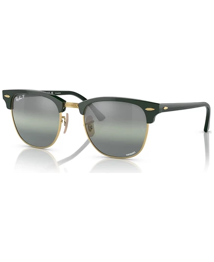 Унисекс солнцезащитные очки Ray-Ban Clubmaster Chromance поляризованные, зеленые