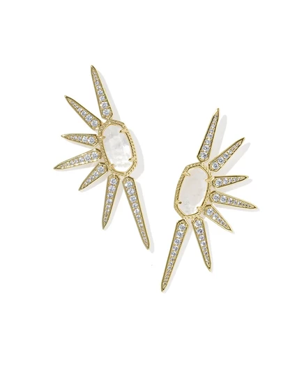 Серьги Kendra Scott «Звезды» с фианитами, белые