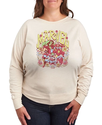 Женский пуловер плюс-сайз Hybrid Apparel Marvel, бежевый