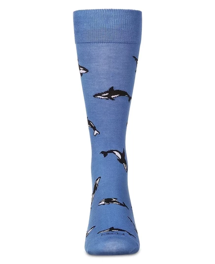 Мужские носки MeMoi из вискозы Whales Crew azure