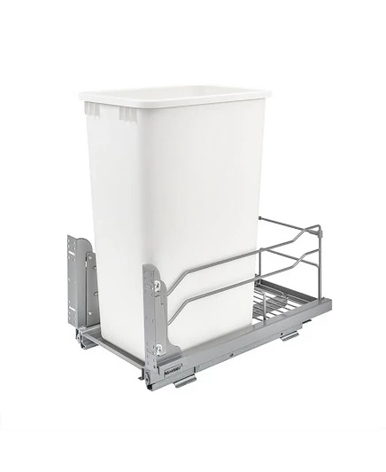Мусорное ведро Rev-A-Shelf 47 л, белое