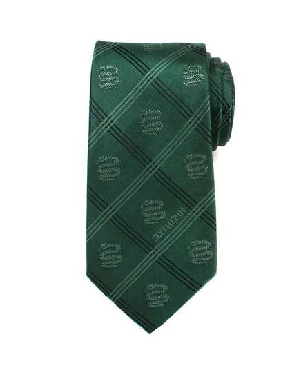 Мужской шелковый галстук Harry Potter Slytherin Plaid, зеленый