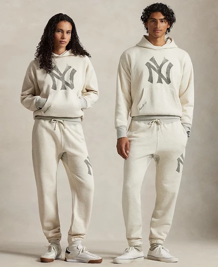 Унисекс спортивные штаны Polo Ralph Lauren Yankees, кремовые