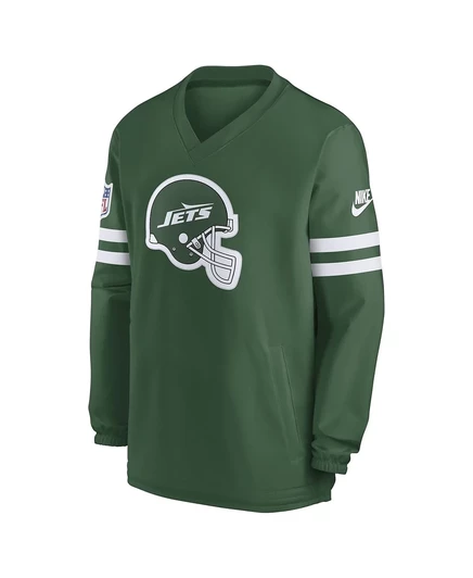 Ветровка-пуловер с V-образным вырезом по бокам от Nike Men's Green New York Jets 2023 green