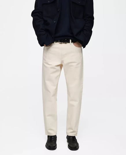 Мужские джинсы зауженного кроя MANGO Mango Mens Ben ecru