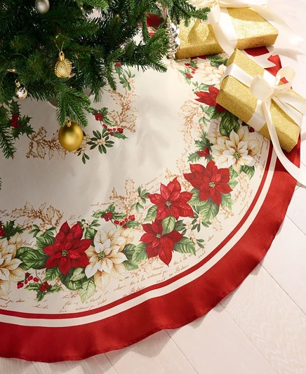 Юбка для елки Elrene Poinsettias, 122 см, разноцветная