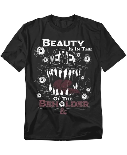 Мужская футболка D&D Eye of the Beholder, черная