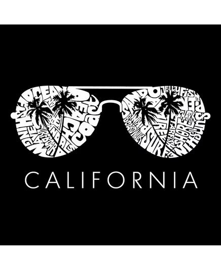 Мужское худи LA Pop Art с принтом California, черное