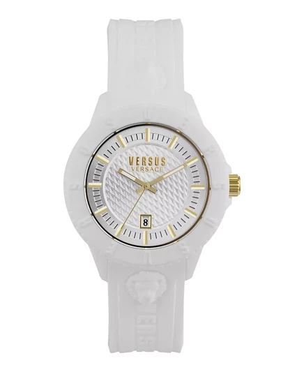  Мужские кварцевые часы Tokyo White Silicone с 3 стрелками и датой, 43 мм white