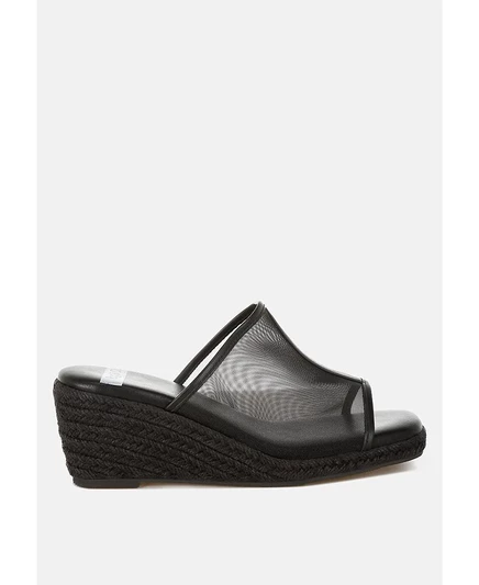 Женские танкетки Rag & Co Seraphine из сетки, черные