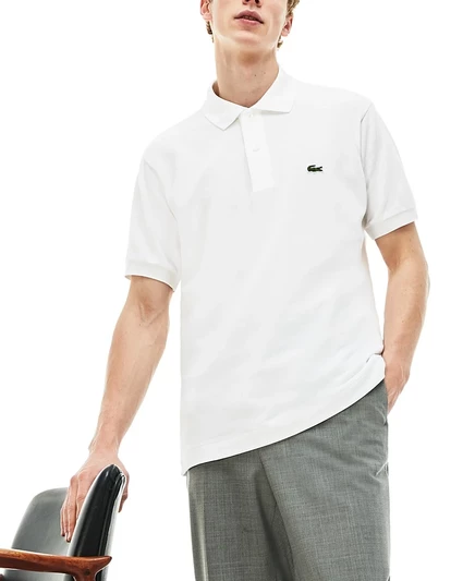 Мужская футболка-поло Lacoste L.12.12 классик, белая