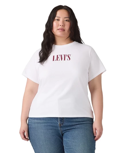 Женская футболка Levi's с логотипом, белая