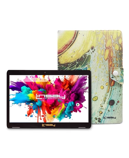 Планшет LINSAY 10,1″ Octa Core 128 ГБ Android 15, синий