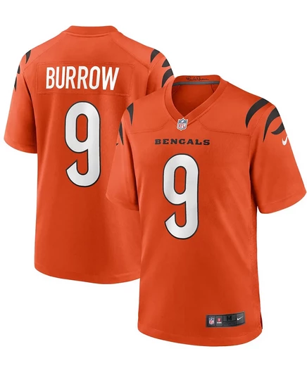 Мужская игровая футболка Nike Joe Burrow Bengals, оранжевая