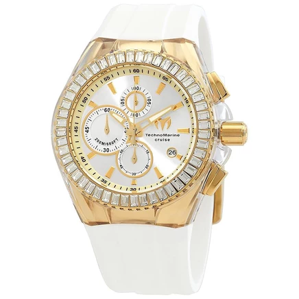 Мужские часы Technomarine TM-121154 Cruise с кварцевым хронографом и серебряным циферблатом, синие