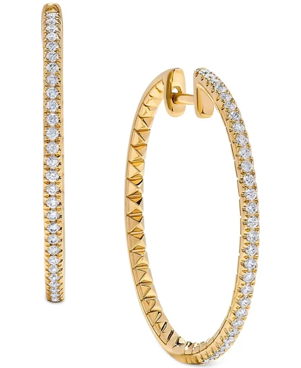 Женские серьги-кольца Macy's Skinny, 0,5 карат, 14k, золото
