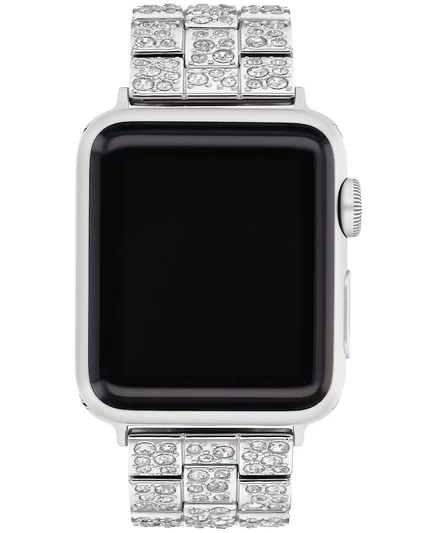 Браслет Apple Watch с кристаллами COACH из нержавеющей стали, серый, 38, 40, 41 мм
