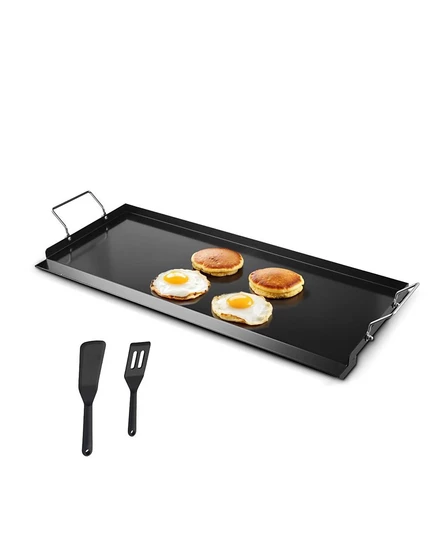 Противень Ecooso из углеродистой стали размером 32 x 14 дюймов для газового гриля с ручками черного цвета