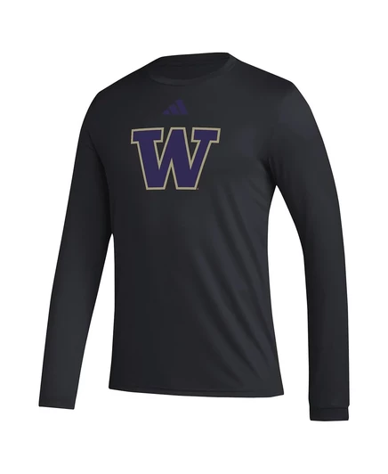 Мужская футболка Adidas Washington Huskies, черная