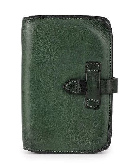 Женское портмоне Old Trend Leeds Bifold кожаное, зеленое