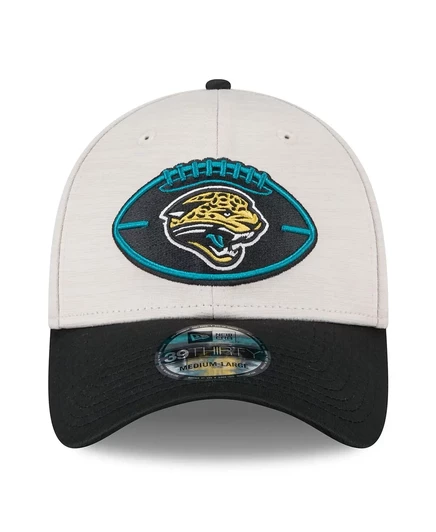 Мужская бейсболка New Era Stone/Teal Jacksonville Jaguars Sideline Flex 39-ГО размера. stone, teal