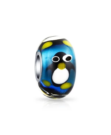 Шарм Bling Jewelry пингвин стекло/серебро 925, голубой