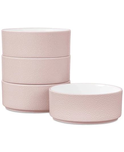 Набор чаш Noritake Colortex Stone Stax, 4 шт., розовые