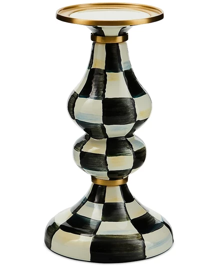Подсвечник Mackenzie-Childs Courtly Check средний, сталь