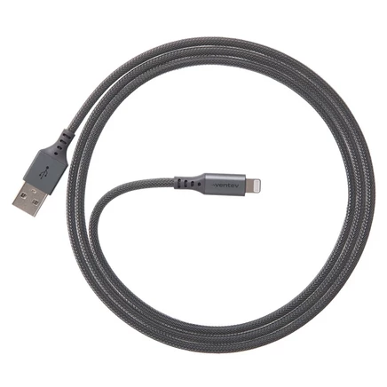 Высокоскоростной сверхпрочный 4-футовый кабель USB A от Apple Lightning из сплава Ventev серебристый