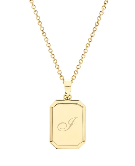 Кулон Brook & York Willow с инициалом, золотистый (5)