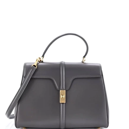 Женская сумка Pre-Owned Celine Medium 16 кожаная, серая