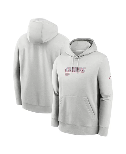 Мужская серая толстовка Nike Kansas City Chiefs Edge Pack French Terry Club, пуловер с капюшоном