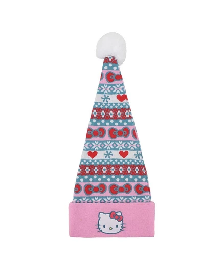 Мужская шапка Hello Kitty Санта праздничная, розовая