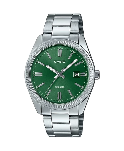 Мужские часы Casio MTP1302D-3A кварцевые, 38,5 мм, серебристые
