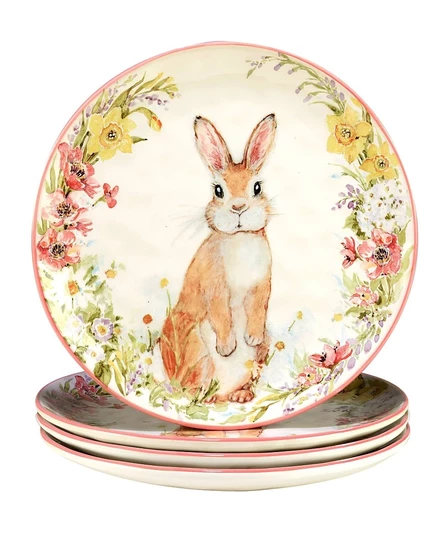 Набор обедных тарелок Certified International Easter Garden, 4 шт, мульти