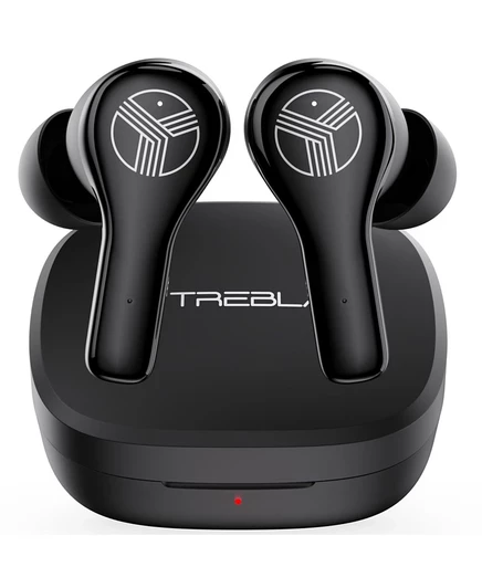 Беспроводные наушники TREBLAB WX8 Bluetooth с чехлом для зарядки черного цвета