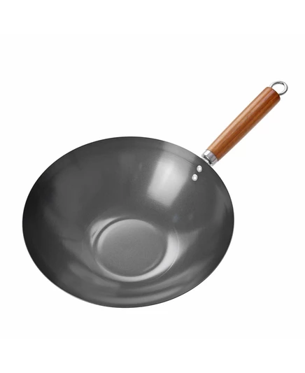 Вок Commercial CHEF 30,5 см из углеродистой стали, серый