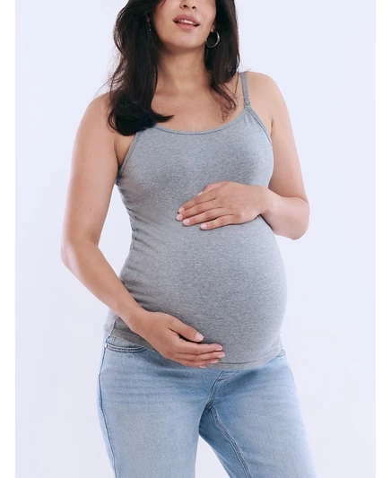 Женская майка для кормления Motherhood, большой размер, серая